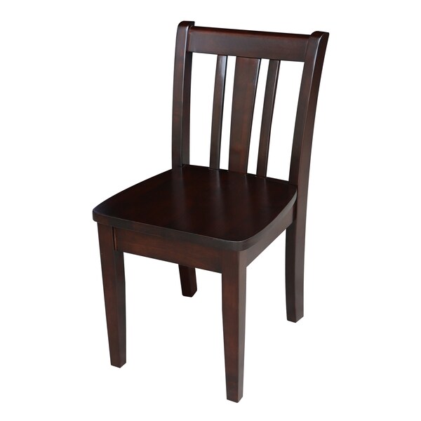 International Concepts Rectangle Set of 2 San Remo Juvenile Chairs, 13.2 in W, 16 in L, 26 in H, Wood, Rich Mocha CC15-105P - main